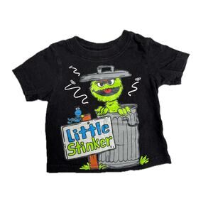 Rare Baby Oscar the Grouch 6-9 m Shirt Sesame Street "Little Stinker" Retro